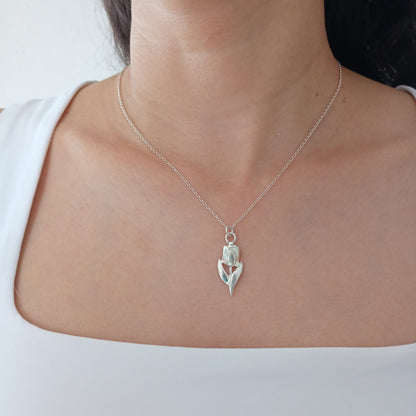 Collar Tulipán plata .925