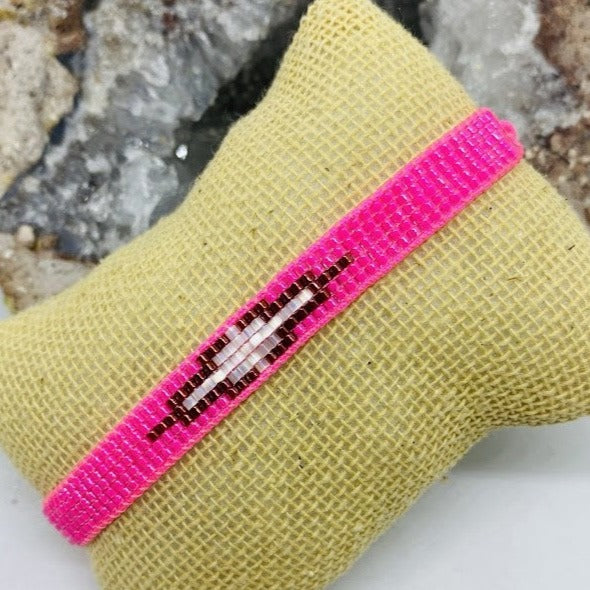 Pulsera Miyuki Fucsia