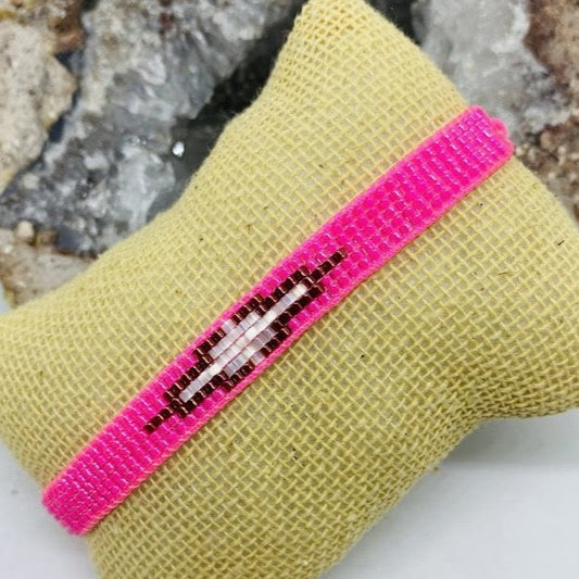 Pulsera Miyuki Fucsia