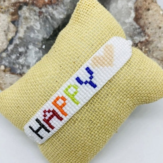 Pulsera Miyuki Blanca Happy