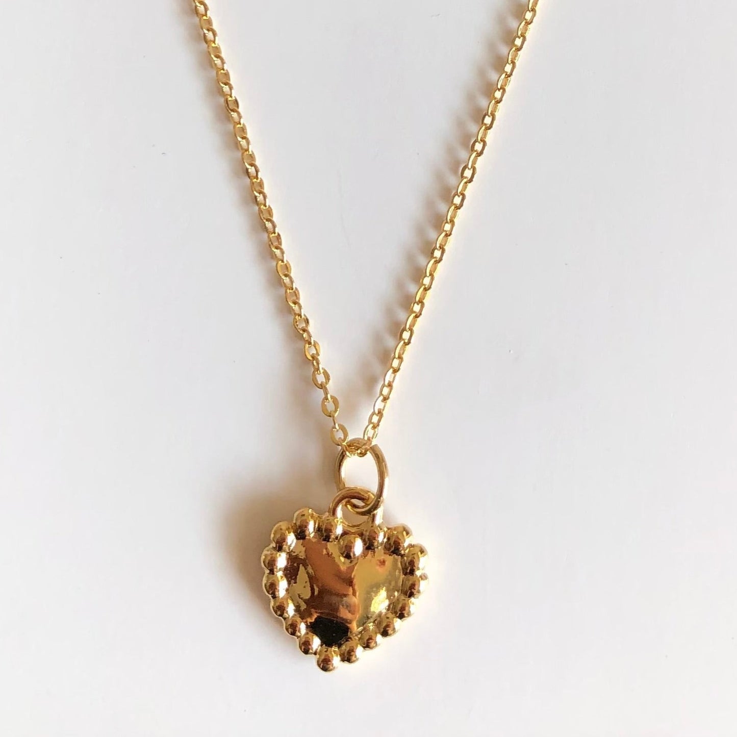 Collar Corazón con Bolitas