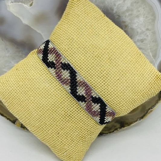 Pulsera Miyuki negra con cafe
