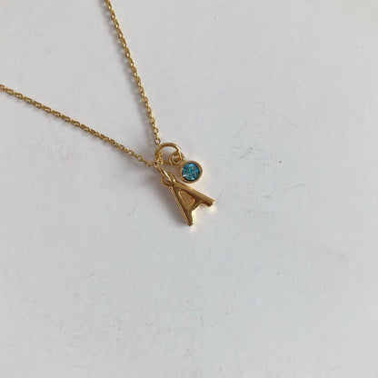Collar Inicial Mini con Zirconia